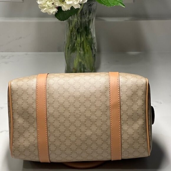 Celine Macadam Boston Bag Cream and Tan NWOT! + COA - Picture 11 of 16
